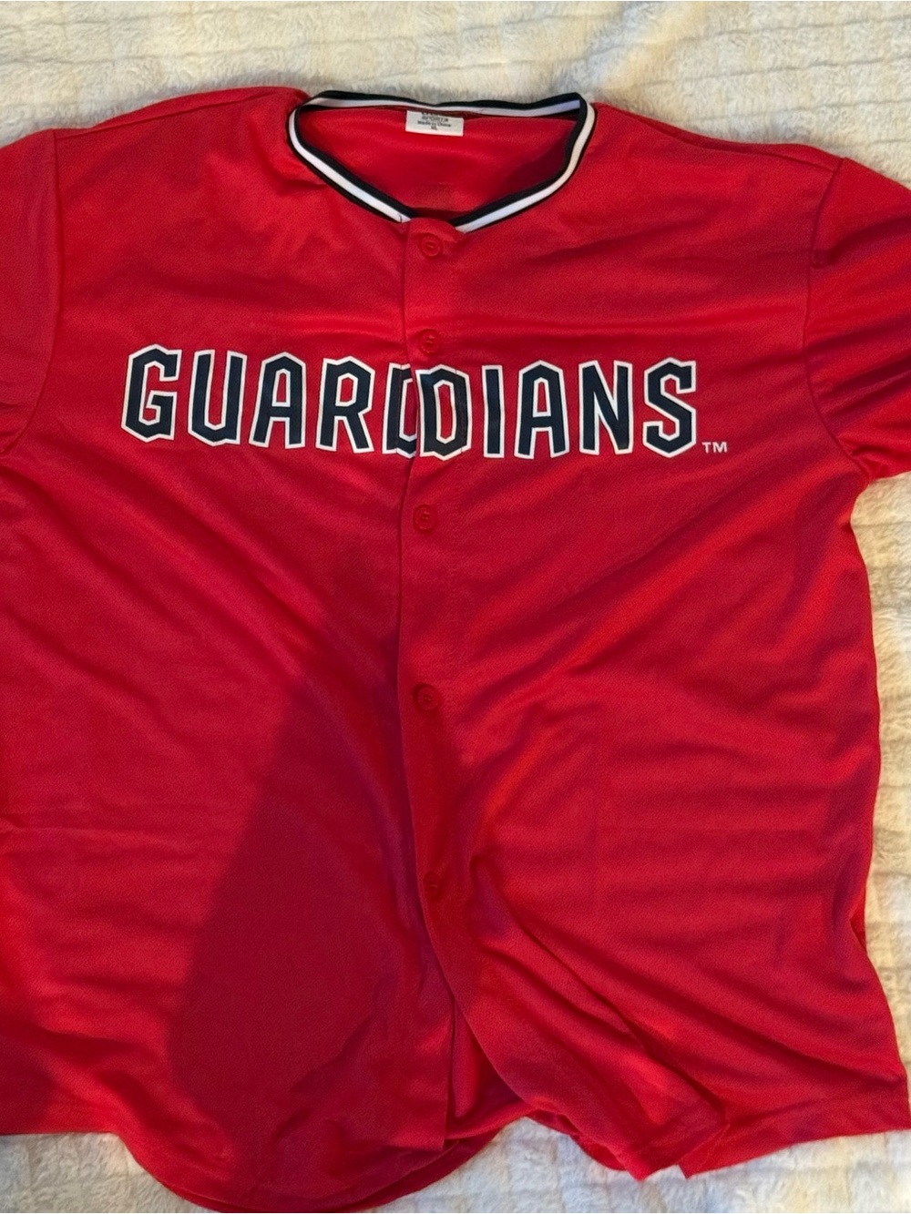 Guardians Red Men’s Baseball Jersey